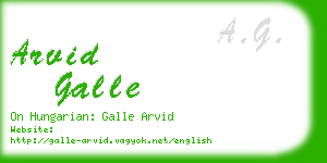 arvid galle business card